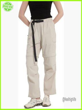Convertible Zip-Off Hiking Pants Quick-Dry Waterproof Breathable Cargo Pants